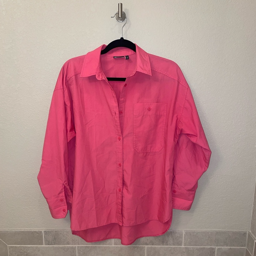 ASOS Barbie Pink Button Down Shirt